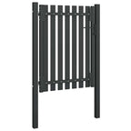 Cancello per Recinzione da Giardino in Acciaio 100x125 cm Antracite