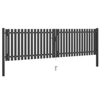 Cancello per Recinzione da Giardino in Acciaio 400x75 cm Antracite