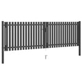 Cancello per Recinzione da Giardino in Acciaio 400x100 cm Antracite