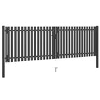 Cancello per Recinzione da Giardino in Acciaio 400x100 cm Antracite