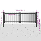 Cancello per Recinzione da Giardino in Acciaio 400x100 cm Antracite