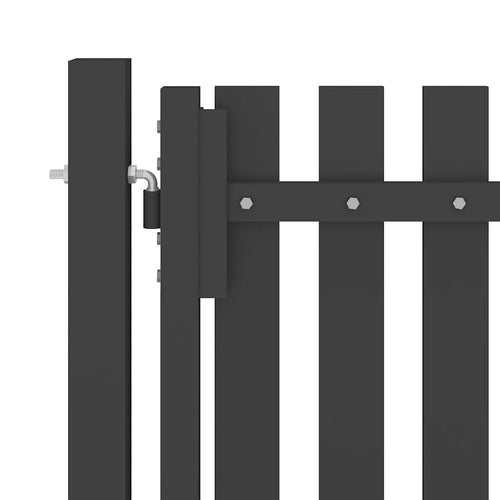 Cancello per Recinzione da Giardino in Acciaio 400x125 cm Antracite