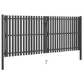 Cancello per Recinzione da Giardino in Acciaio 400x150 cm Antracite