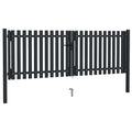 Cancello per Recinzione a Doppia Porta in Acciaio 300x125 cm Antracite
