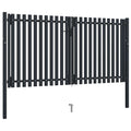 Cancello per Recinzione a Doppia Porta in Acciaio 300x175 cm Antracite