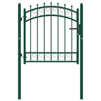 Cancello per recinzione EMMEN con punte in acciaio 103x97 cm verde