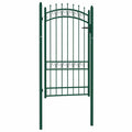 Cancello per recinzione EMMEN con punte in acciaio 103x134,5 cm verde