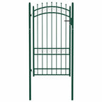 Cancello per recinzione EMMEN con punte in acciaio 103x134,5 cm verde