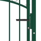 Cancello per recinzione EMMEN con punte in acciaio 103x134,5 cm verde