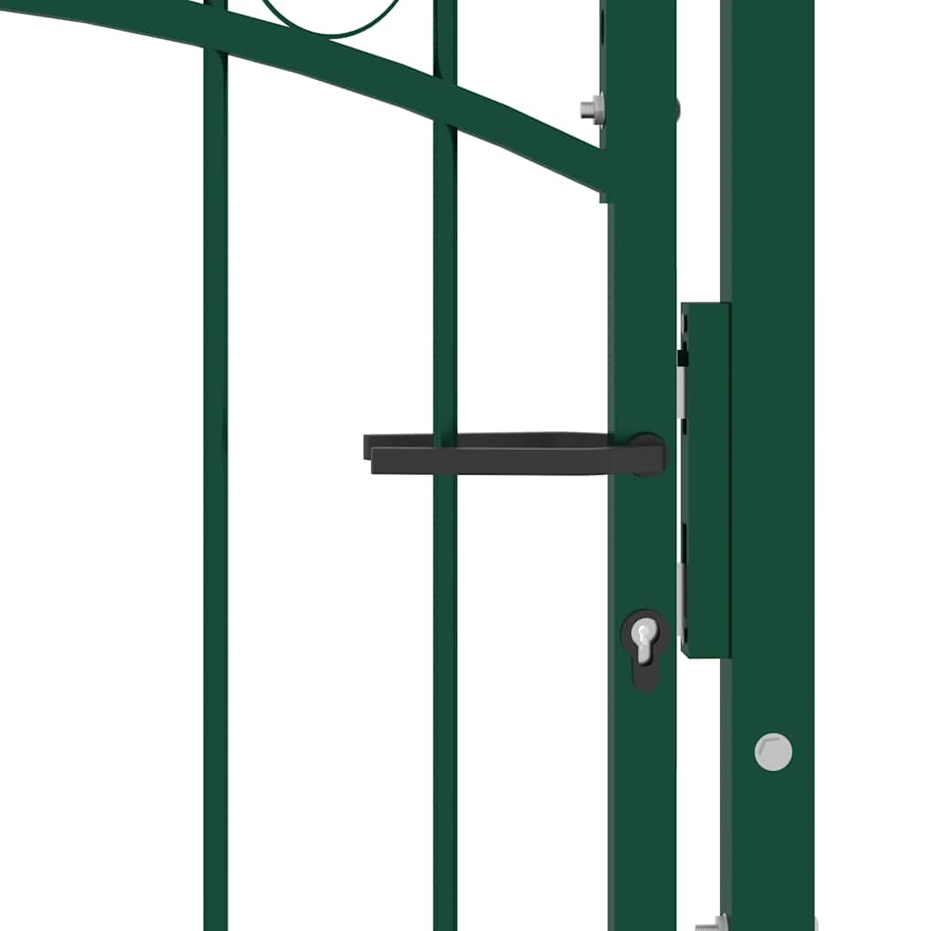 Cancello per recinzione EMMEN con punte in acciaio 103x134,5 cm verde