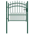 Cancello per recinzione EMMEN con punte in acciaio 104x97 cm verde