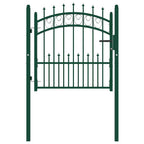 Cancello per recinzione EMMEN con punte in acciaio 104x97 cm verde