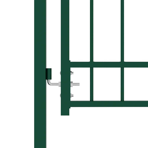 Cancello per recinzione EMMEN con punte in acciaio 104x97 cm verde