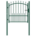 Cancello per recinzione EMMEN con punte in acciaio 104x97 cm verde