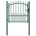 Cancello per recinzione EMMEN con punte in acciaio 104x97 cm verde