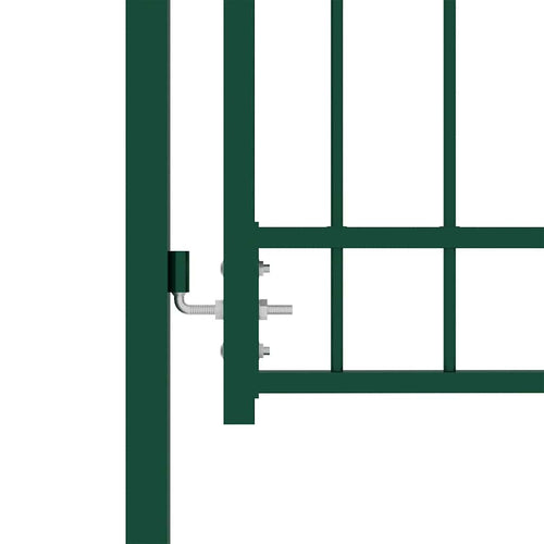 Cancello per recinzione EMMEN con punte in acciaio 104x97 cm verde