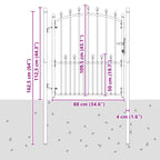 Cancello della recinzione EMMEN con punte 100 x 125 cm