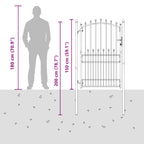 Cancello della recinzione EMMEN con punte 100 x 200 cm