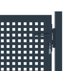 Cancello per recinzione antracite 102x75 cm in acciaio zincato