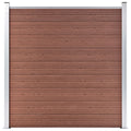 Recinzione da Giardino in WPC 1564x186 cm Marrone