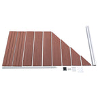 Pannello Recinzione WPC 7 Quadrati 1 Inclinato 1311x186cm Marrone