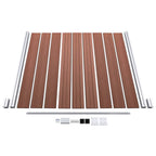 Pannello Recinzione WPC 7 Quadrati 1 Inclinato 1311x186cm Marrone