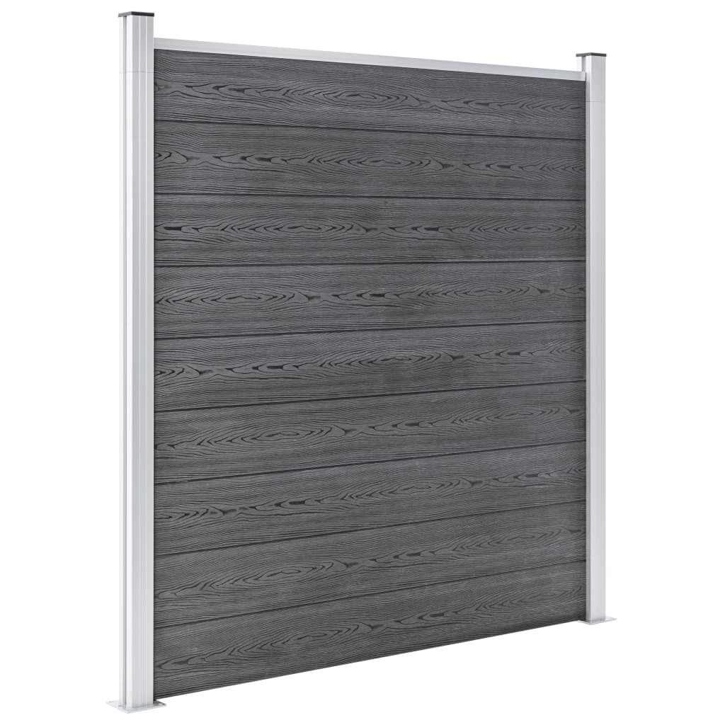 Pannello di Recinzione in WPC 353x186 cm Grigio