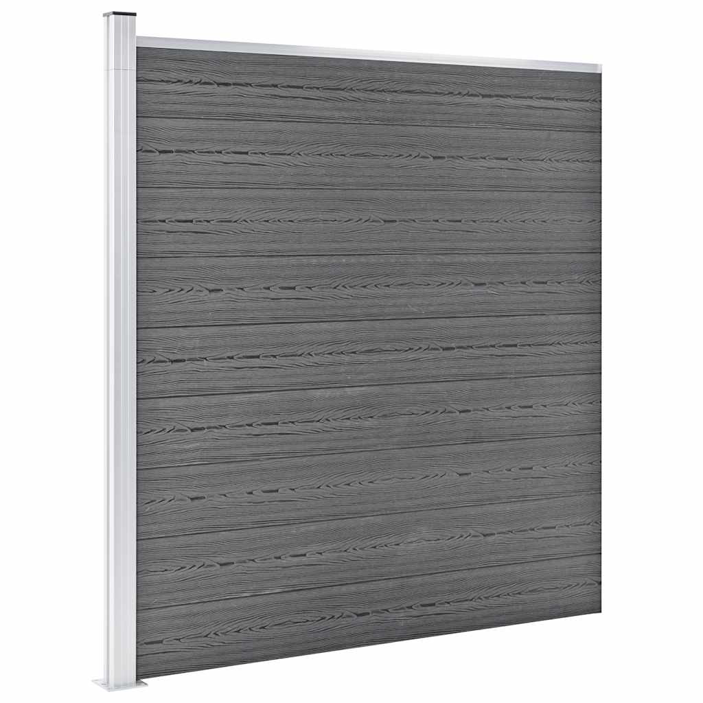 Pannello di Recinzione in WPC 1218x186 cm Grigio
