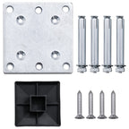Pannello Recinzione WPC 2 Quadrati 1 Inclinato 446x186 cm Grigio