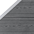 Pannello Recinzione WPC 2 Quadrati 1 Inclinato 446x186 cm Grigio