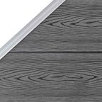 Pannello Recinzione WPC 3 Quadrati 1 Inclinato 619x186 cm Grigio
