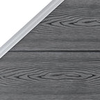 Pannelli Recinzione WPC 9 Quadrati 1 Inclinato 1657x186cm Grigio