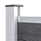 Pannelli Recinto WPC 10 Quadrati 1 Inclinato 1830x186cm Grigi