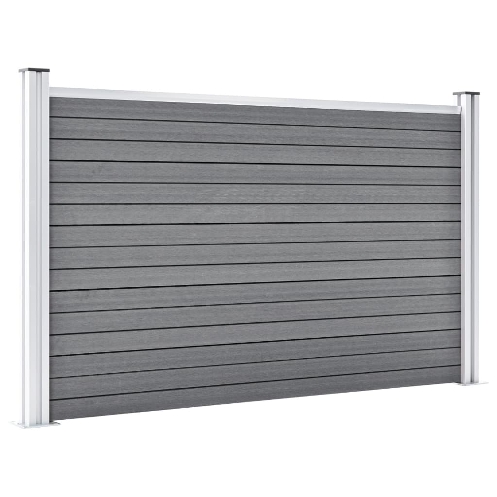 Recinzione da Giardino in WPC 699x106 cm Grigia