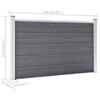Recinzione da Giardino in WPC 699x106 cm Grigia