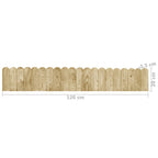 Rotoli di Bordura in Legno di Pino Impregnato 120 cm - Confezione 3 pz