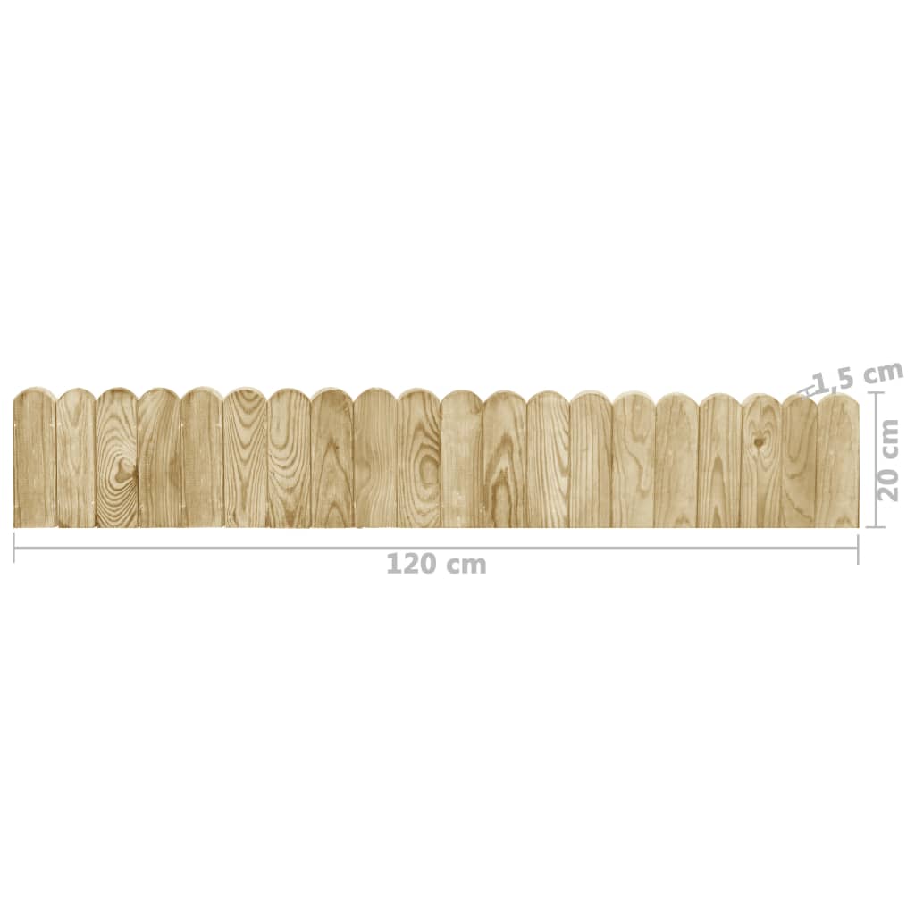 Rotoli di Bordura in Legno di Pino Impregnato 120 cm - Confezione 3 pz