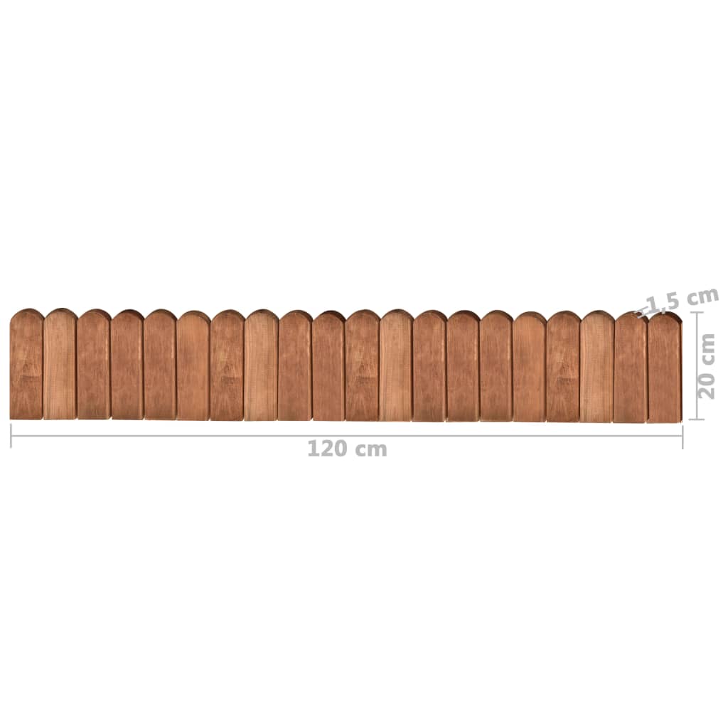 Rotoli di Bordura in Legno di Pino Impregnato 120 cm - 2 Pezzi