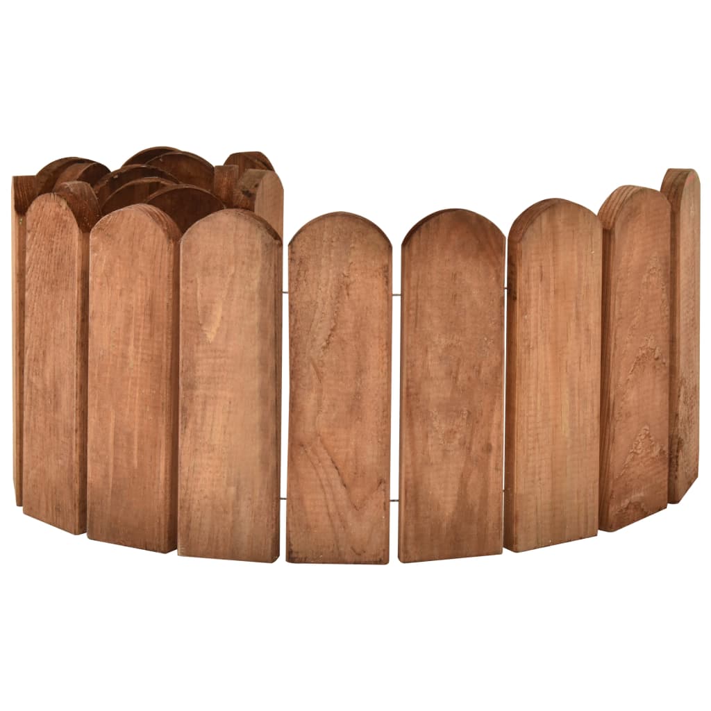 Rotoli di Bordura 3 pz 120 cm in Legno di Pino Impregnato
