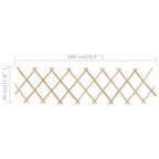 Recinzione a Traliccio in Legno di Abete 180x30 cm - Set 5 Pezzi