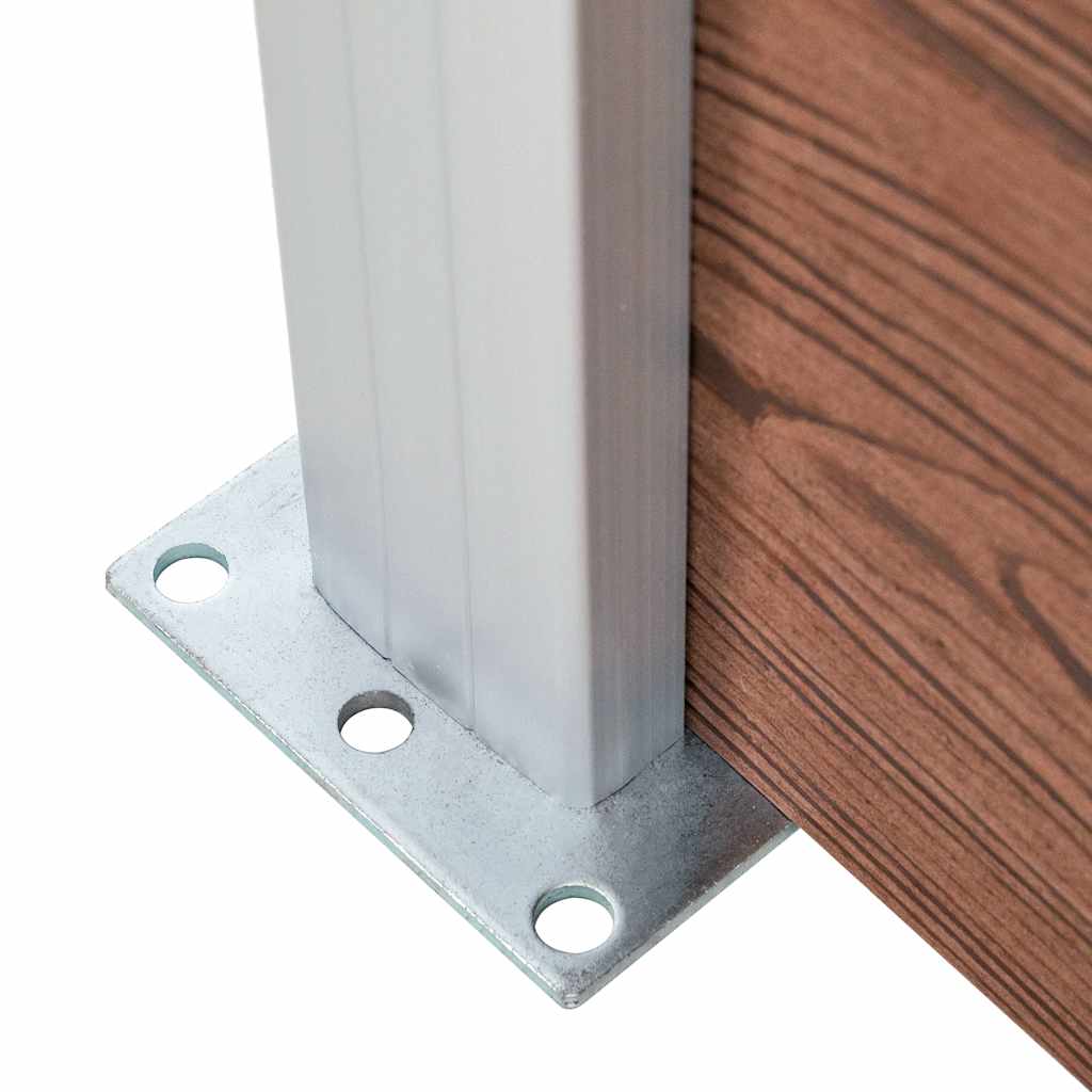 Pannello Recinzione WPC 1 Quadrato 1 Inclinato 273x186 cm Marrone