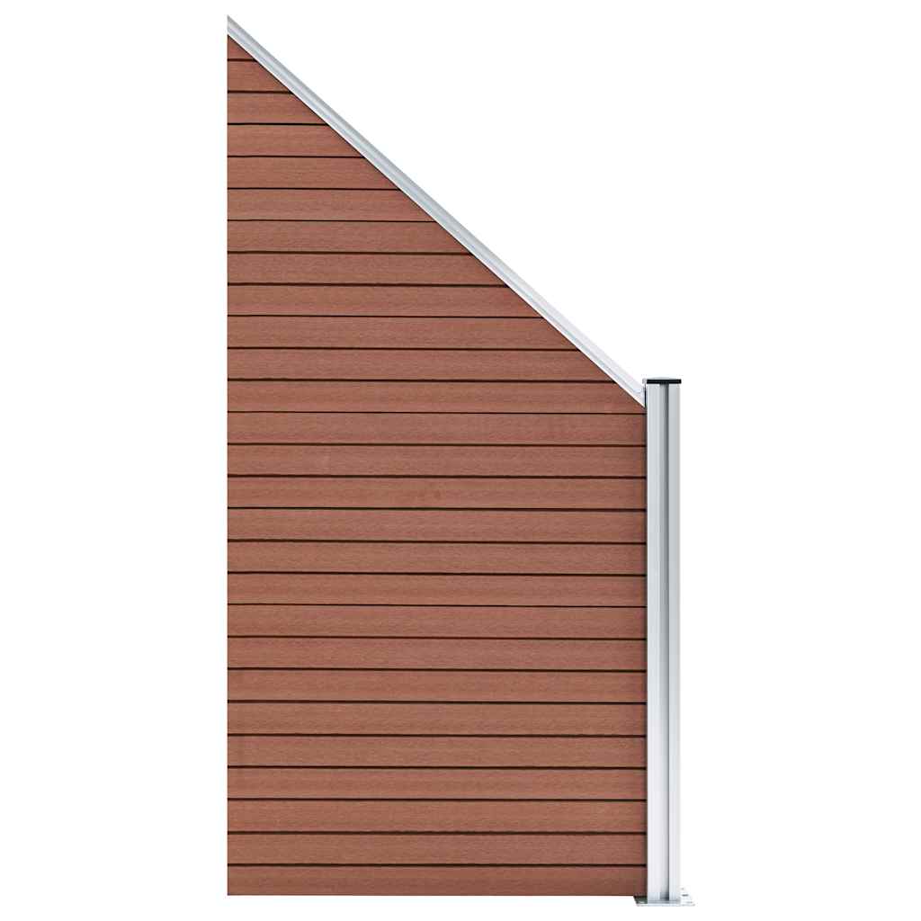 Pannello Recinzione WPC 1 Quadrato 1 Inclinato 273x186 cm Marrone