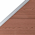 Pannello Recinzione WPC 1 Quadrato 1 Inclinato 273x186 cm Marrone