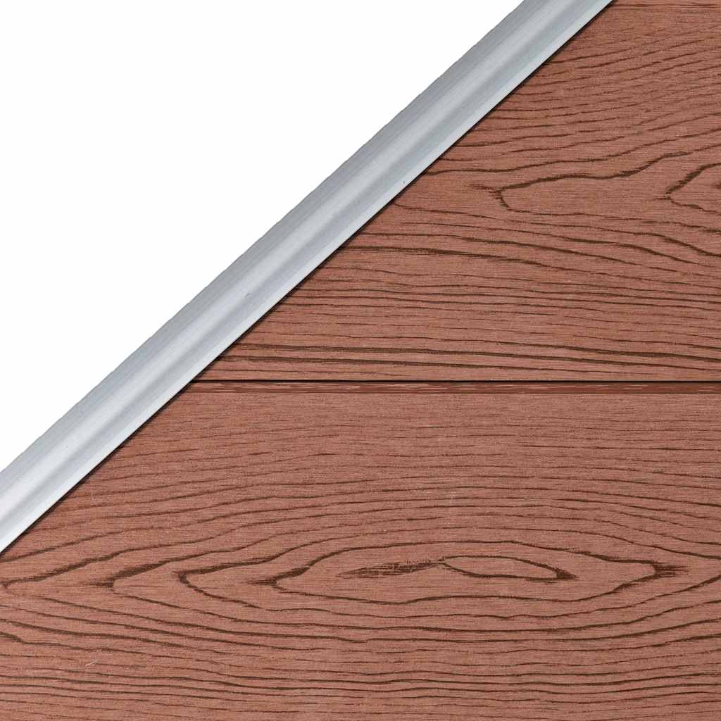 Pannello Recinzione WPC 1 Quadrato 1 Inclinato 273x186 cm Marrone