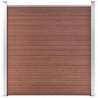 Pannello Recinzione WPC 1 Quadrato 1 Inclinato 273x186 cm Marrone