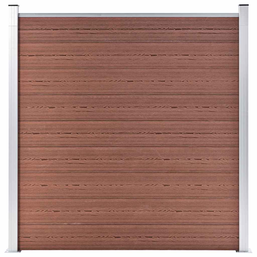 Pannello Recinzione WPC 1 Quadrato 1 Inclinato 273x186 cm Marrone