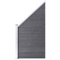 Pannello Recinzione WPC 1 Quadrato 1 Inclinato 273x186 cm Grigio
