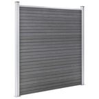 Pannello Recinzione WPC 1 Quadrato 1 Inclinato 273x186 cm Grigio