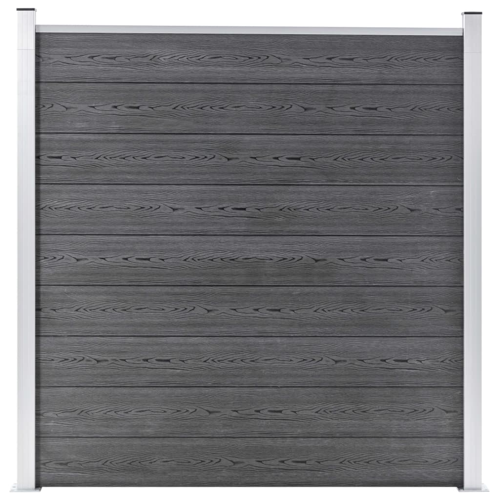 Pannello Recinzione WPC 1 Quadrato 1 Inclinato 273x186 cm Grigio