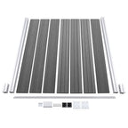 Pannello Recinzione WPC 1 Quadrato 1 Inclinato 273x186 cm Grigio
